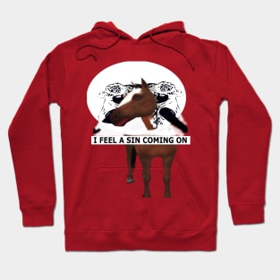 Riding into the Sunset: Two Cowgirls and their Trusty Steed Hoodie